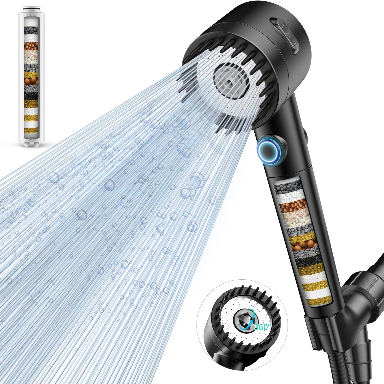 FEELSO DY4 Massage Handheld Filter Showerhead(Available in the US only)